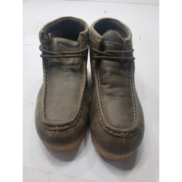 Roper Men's Western Gum Crepe Outsole Chukka Oiled Brown Leather Boots Size 9.5 - Picture 1 of 9
